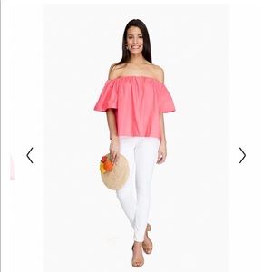 Pink off the shoulder blouse